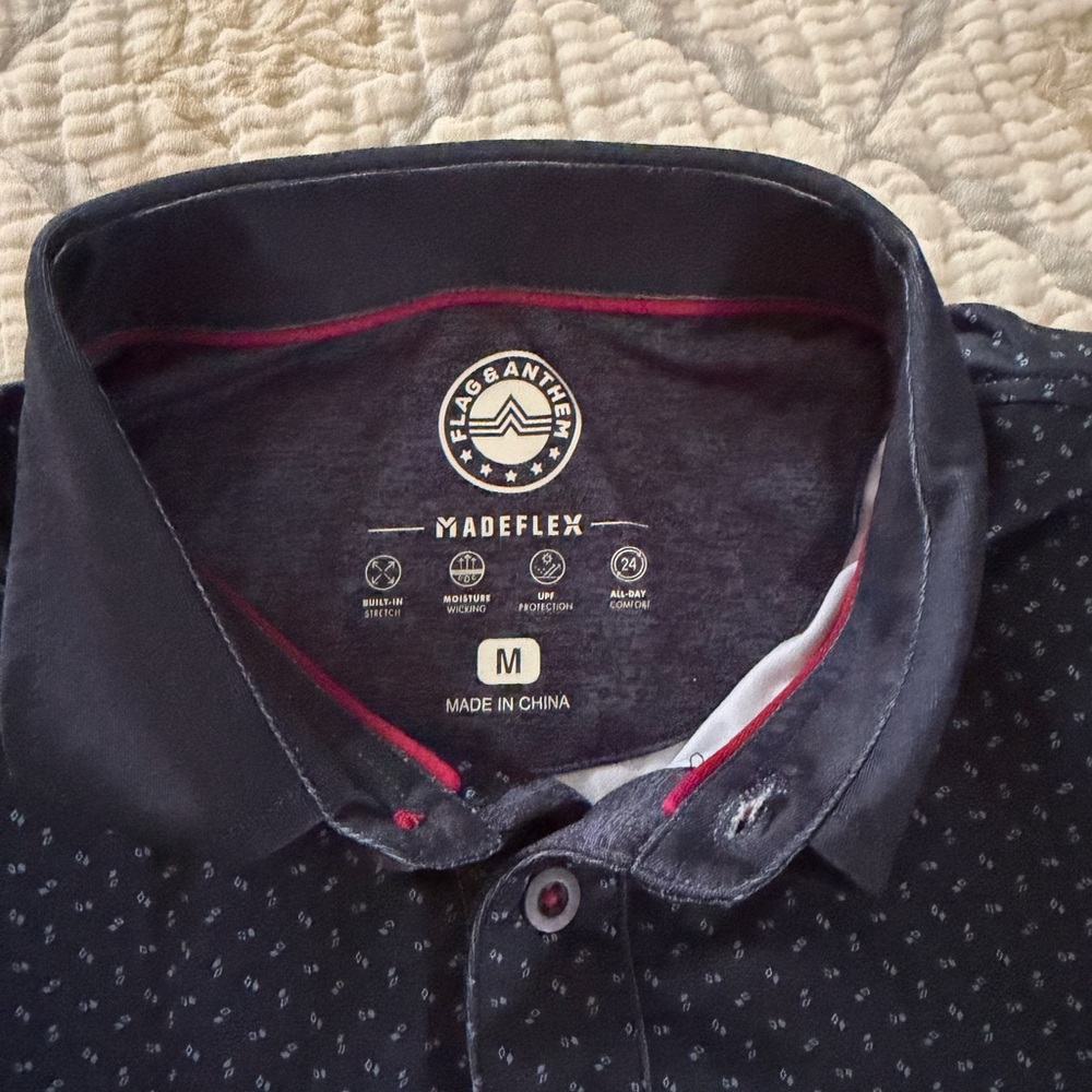Flag & Anthem Men’s Navy Performance Polo - Medium